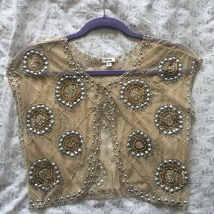 ✨ Anthropologie beaded crop cardigan✨